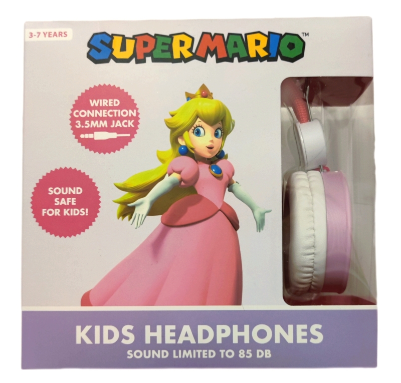 Super Mario Kopfhörer in der Farbe rosa/pink